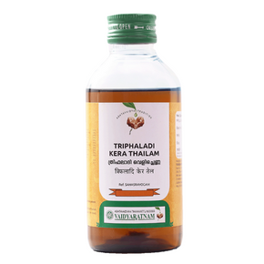 VAIDYARATNAM TRIPHALADI KERA THAILAM - PACK OF 3 (200ML EACH)