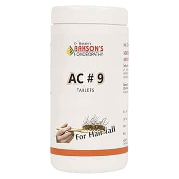 BAKSON'S HOMEOPATHY AC #9 FOR HAIR FALL TABLETS
