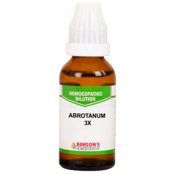 BAKSON'S HOMEOPATHY ABROTANUM DILUTION 3X - PACK OF 4 (30 ML EACH)