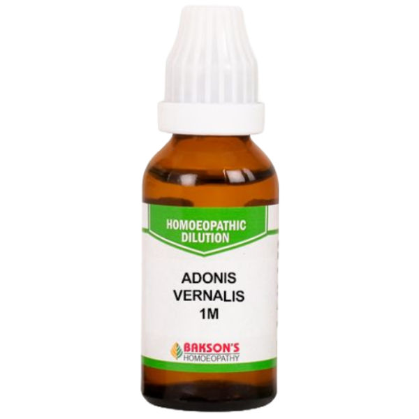 BAKSON'S HOMEOPATHY ADONIS VERNALIS DILUTION 1M - PACK OF 3 (30 ML EACH)