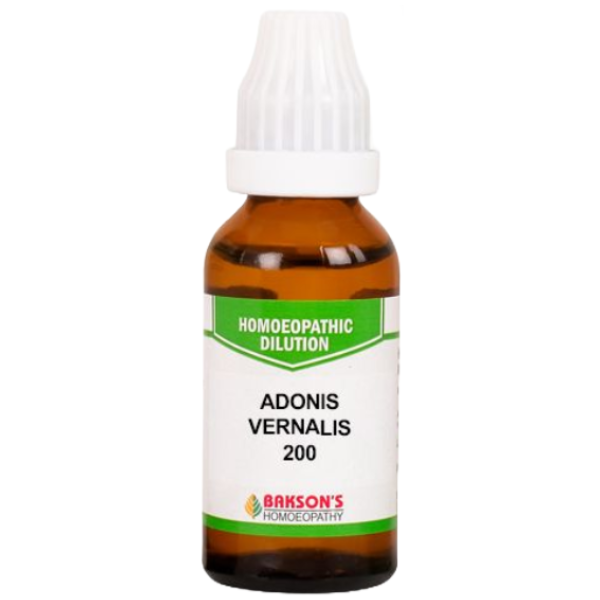 BAKSON'S HOMEOPATHY ADONIS VERNALIS DILUTION 200 - PACK OF 3 (30 ML EACH)