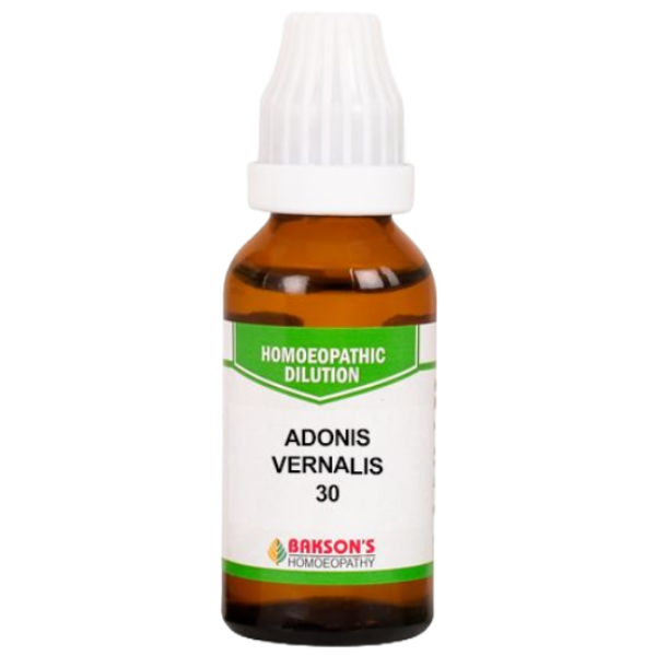 BAKSON'S HOMEOPATHY ADONIS VERNALIS DILUTION 30 - PACK OF 4 (30 ML EACH)