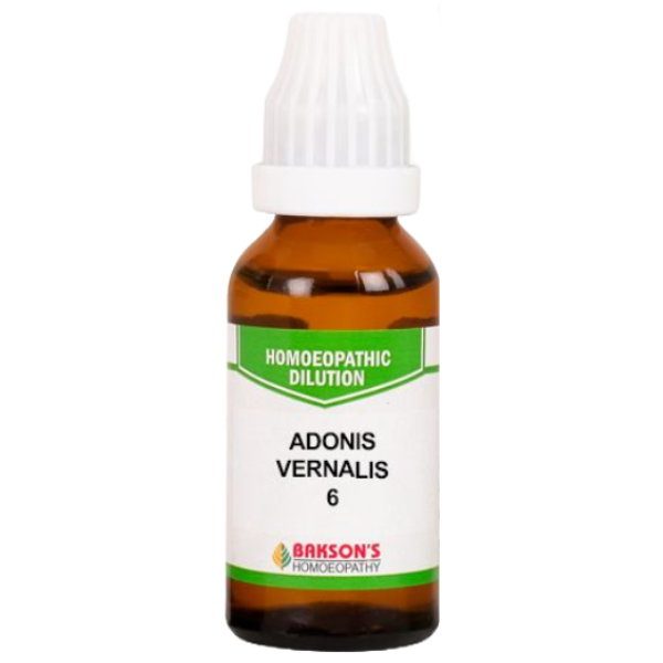 BAKSON'S HOMEOPATHY ADONIS VERNALIS DILUTION 6 - PACK OF 4 (30 ML EACH)