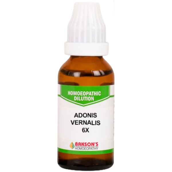 BAKSON'S HOMEOPATHY ADONIS VERNALIS DILUTION 6X - PACK OF 4 (30 ML EACH)