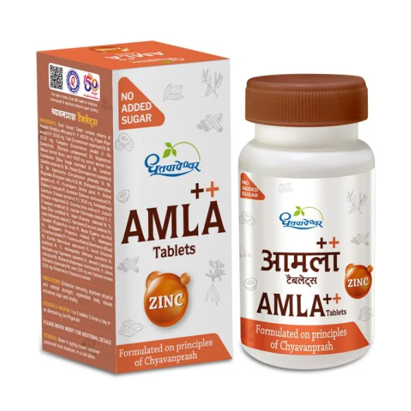 DHOOTAPAPESHWAR AMLA PLUS WITH ZINC TABLETS - PACK OF 2 (60 TABS each)