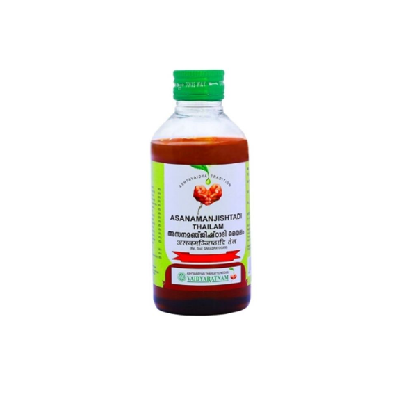 VAIDYARATNAM ASANAMANJISHTADI THAILAM - pack of 3 (200 ML each)