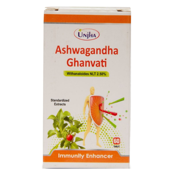 UNJHA ASHWAGANDHA GHANVATI - pack of 3 (60 TABLETS each)
