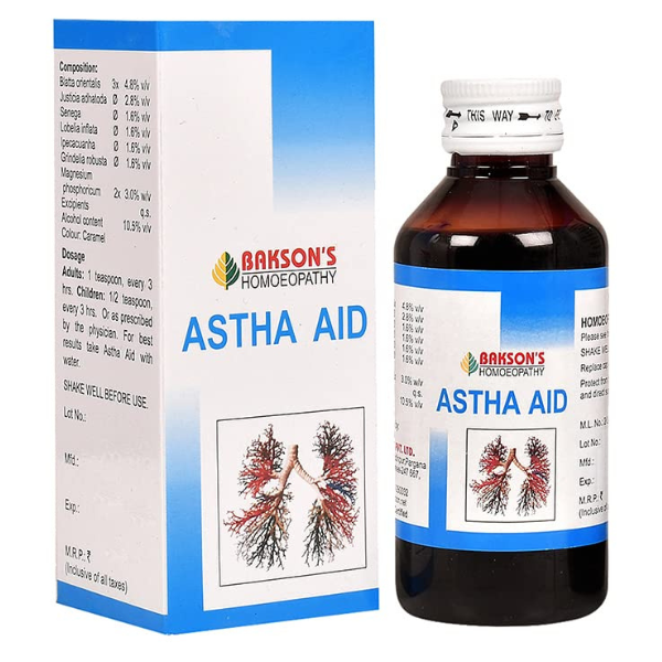 BAKSON'S HOMEOPATHY ASTHA AID SYRUP (450 ML)