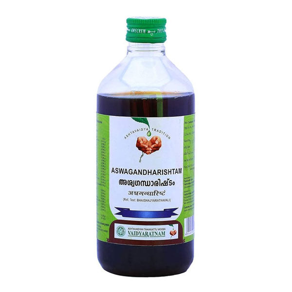 VAIDYARATNAM ASWAGANDHARISHTAM SYURP - PACK OF 3 (450 ML EACH)