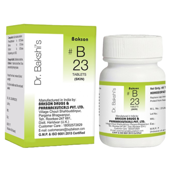 BAKSON'S HOMEOPATHY #B 23 TABLETS  - PACK OF 4 (40 TABS EACH)