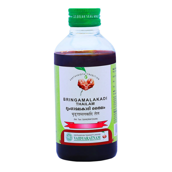 VAIDYARATNAM BHRINGAMALAKADI THAILAM - Pack of 2 (200 ML)
