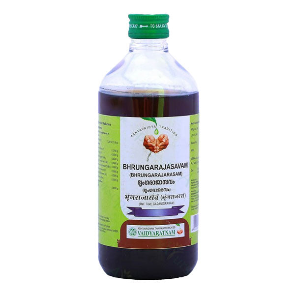 VAIDYARATNAM BHRINGARAJARASAM - PACK OF 4 (450 ML EACH)