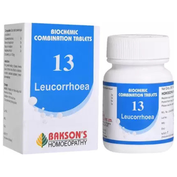 BAKSON'S HOMEOPATHY BIOCHEMIC COMBINATION #13 (LEUCORRHOEA)