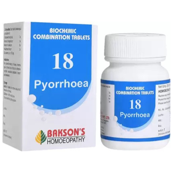 BAKSON'S HOMEOPATHY BIOCHEMIC COMBINATION #18 (PYORRHOEA)