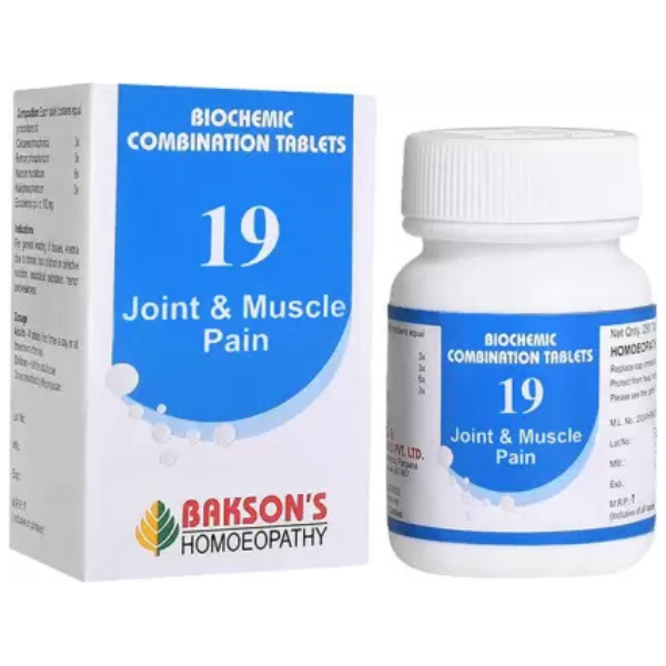 BAKSON'S HOMEOPATHY BIOCHEMIC COMBINATION #19 (JOINT & MUSCLE PAIN)