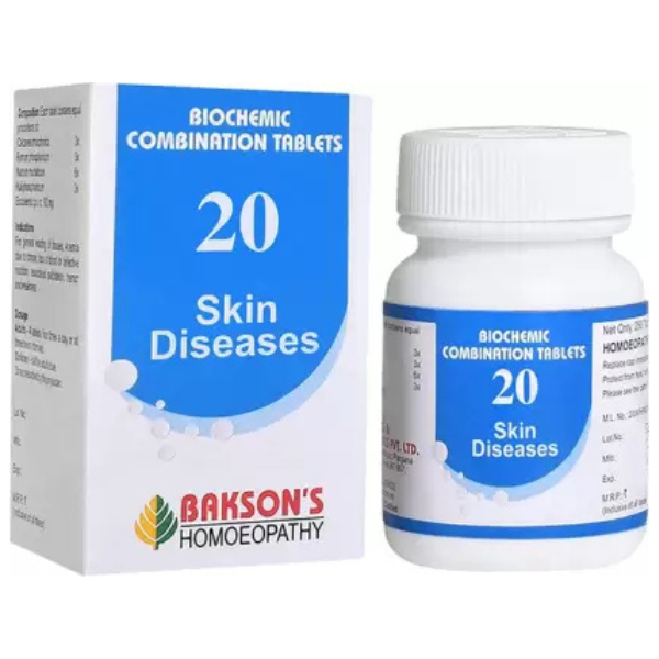 BAKSON'S HOMEOPATHY BIOCHEMIC COMBINATION #20 (SKIN DISEASES)