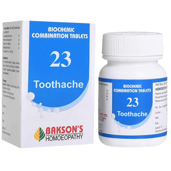 BAKSON'S HOMEOPATHY BIOCHEMIC COMBINATION #23 (TOOTHACHE)