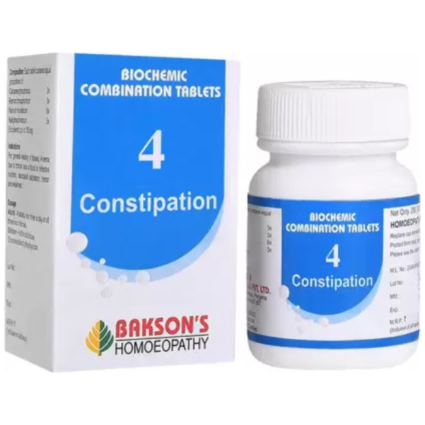 BAKSON'S HOMEOPATHY BIOCHEMIC COMBINATION #4 (CONSTIPATION)