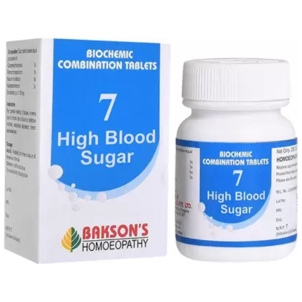 BAKSON'S HOMEOPATHY BIOCHEMIC COMBINATION #7 (HIGH BLOOD SUGAR)