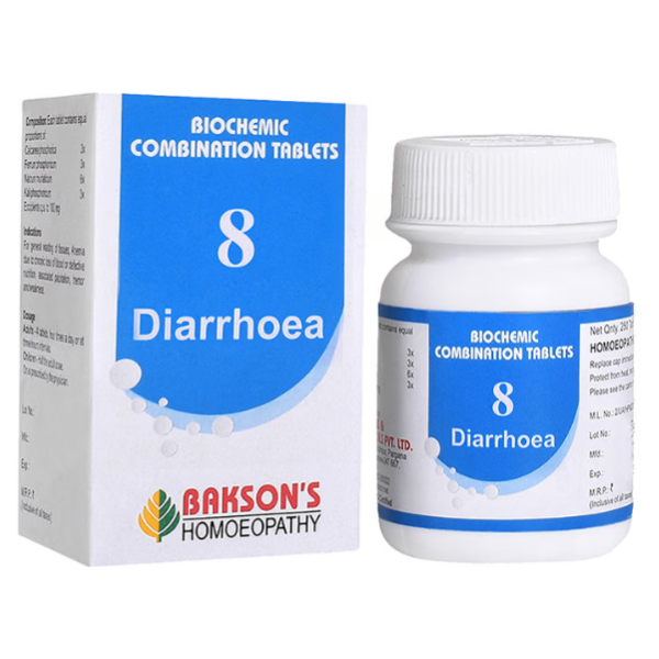 BAKSON'S HOMEOPATHY BIOCHEMIC COMBINATION # 8 (DIARRHOEA)
