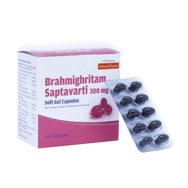 SAHASRAYOGAM BRAHMI GHRITAM SAPTAVARTI (100 CAPSULES)