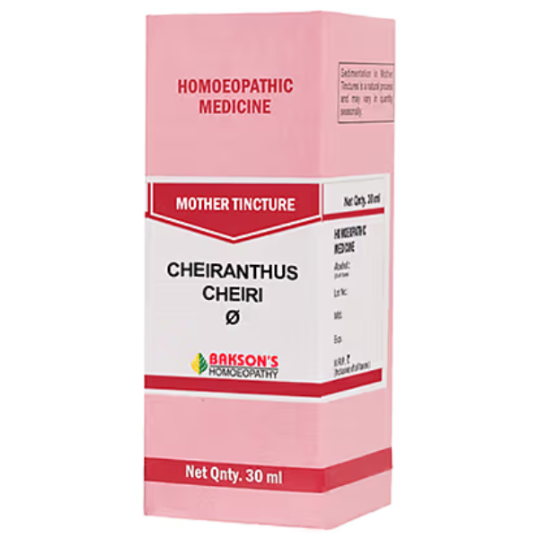 BAKSON'S HOMEOPATHY CHEIRANTHUS CHEIRI MOTHER TINCTURE Q - PACK OF 3 (30 ML EACH)