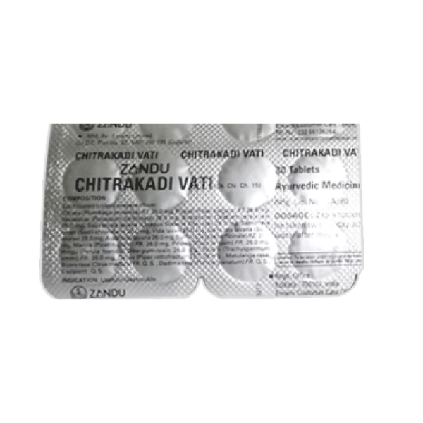 ZANDU CHITRAKADI VATI - pack OF 7 (40 TABLETS EACH)