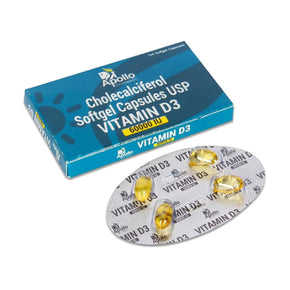 VITAMIN D3 60000 IU(4 CAPSULES)-Pack of 4