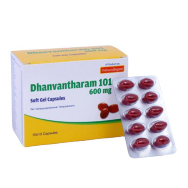 SAHASRAYOGAM DHANWANTARAM 101 AVARTI - 100 CAPS (600 mg)