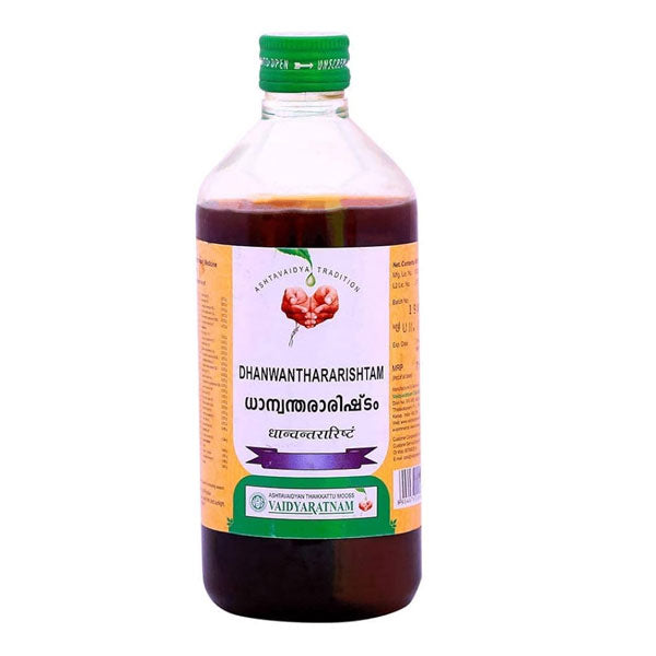 VAIDYARATNAM DHANWANTHARARISHTAM - PACK OF 4 (450 ML EACH)