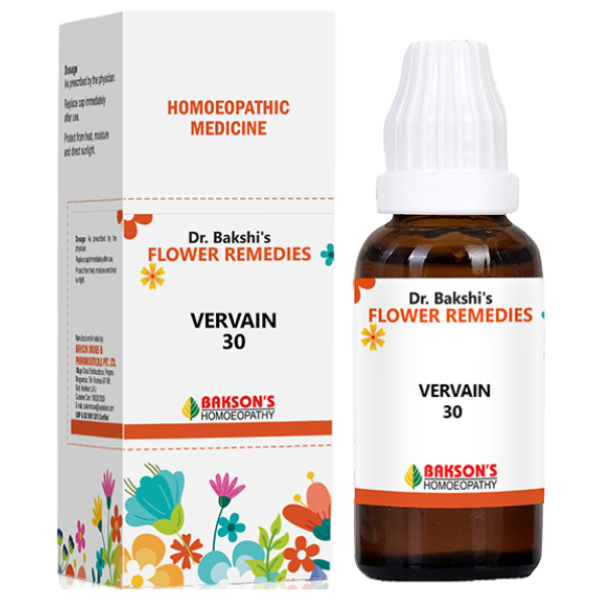 DR. BAKSHI'S FLOWER REMEDIES VERVAIN 30 - PACK OF 3 (30 ML EACH)