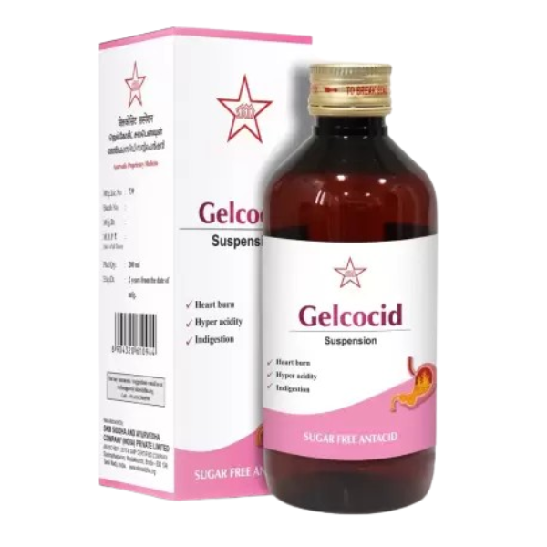 SKM GELCOCID ANTACID SUSPENSION (200 ML - Pack of 2