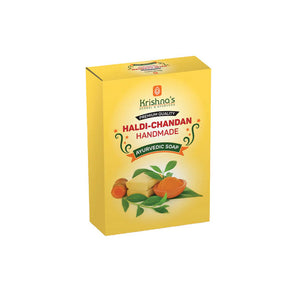 KRISHNA'S HALDI CHANDAN HANDMADE SOAP- PACK OF 8 (100 GM EACH)