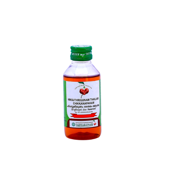 VAIDYARATNAM HINGUTHRIGUNAM THAILAM CHIKKANAPAKAM - PACK OF 3 (100 ML EACH)