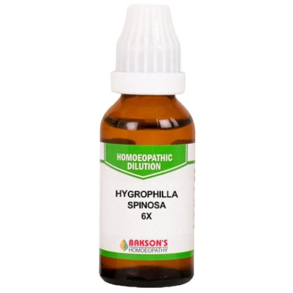 BAKSON'S HOMEOPATHY HYGROPHILLA SPINOSA DILUTION 6X - PACK OF 4 (30 ML EACH)