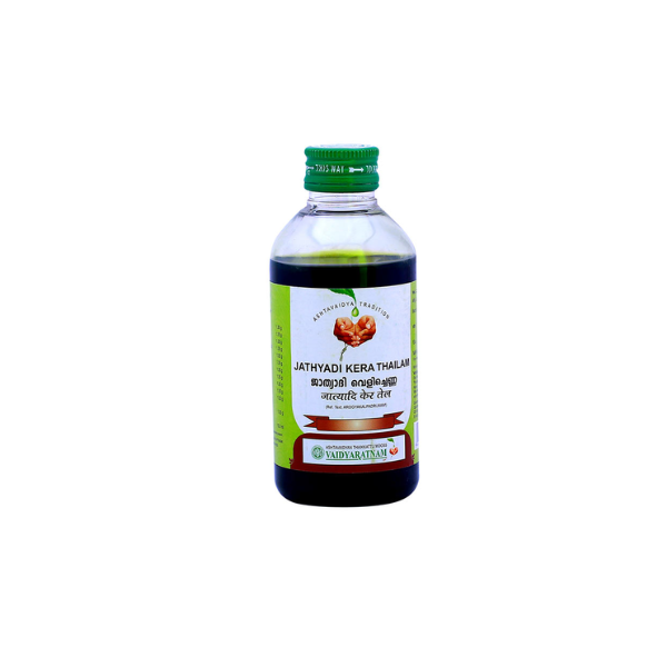 VAIDYARATNAM JATHYADI KERA THAILAM - PACK OF 3 (200ML EACH)