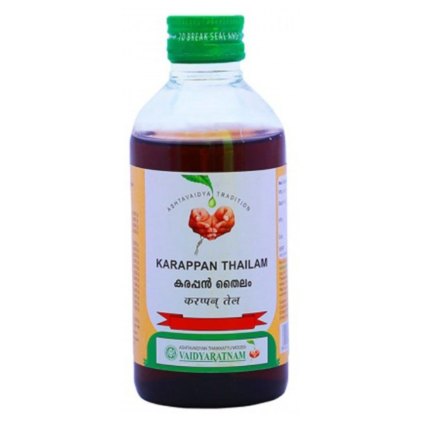 VAIDYARATNAM KARAPPAN THAILAM - PACK OF 3 (200ML EACH)