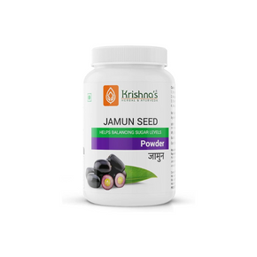 KRISHNA'S JAMUN SEED POWDER - PACK OF 6 (100 GM EACH)
