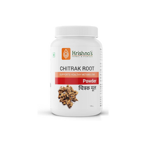 KRISHNA'S CHITRAK ROOT POWDER - PACK OF 4 (100 GM EACH)