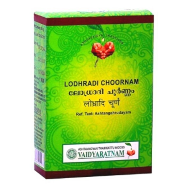 VAIDYARATNAM LODHRADI CHOORNAM - PACK OF 9 (50 GM EACH)