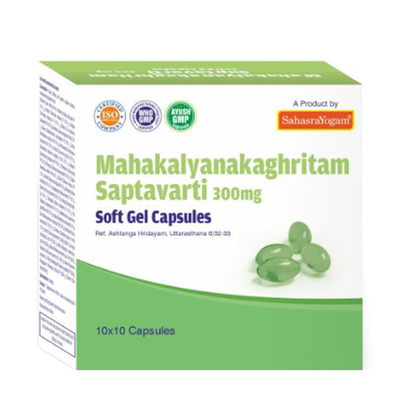 SAHASRAYOGAM MAHAKALYANAKAGHRITAM SAPTAVARTI (100 CAPSULES)