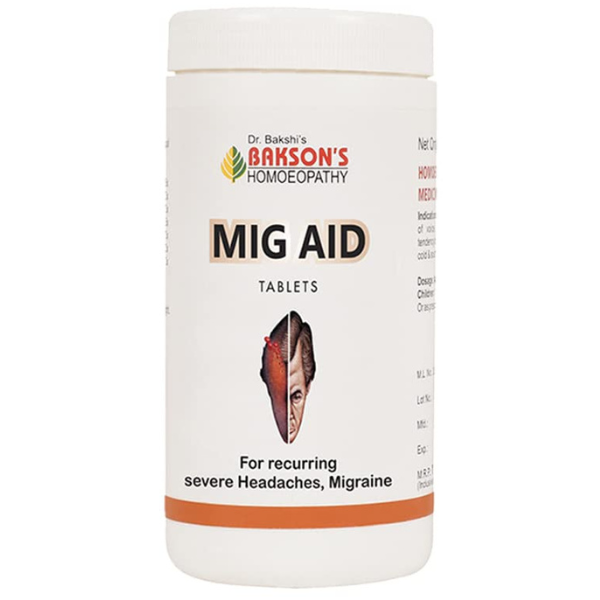 BAKSON'S HOMEOPATHY MIG AID TABLETS