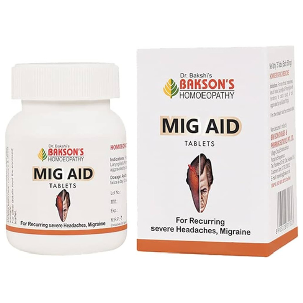 BAKSON'S HOMEOPATHY MIG AID TABLETS