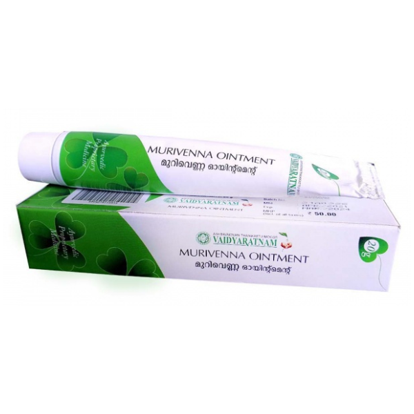 VAIDYARATNAM MURIVENNA OINTMENT - PACK OF 7 (20GM EACH )