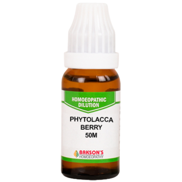 BAKSON'S HOMEOPATHY PHYTOLACCA BERRIES DILUTION 50M - PACK OF 2 (10 ML EACH)