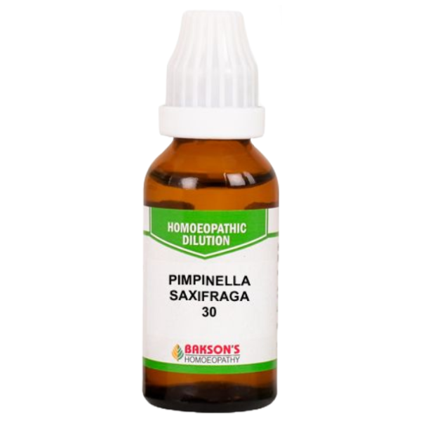 BAKSON'S HOMEOPATHY PIMPINELLA SAXIFRAGA DILUTION 30 - PACK OF 4 (30 ML EACH)