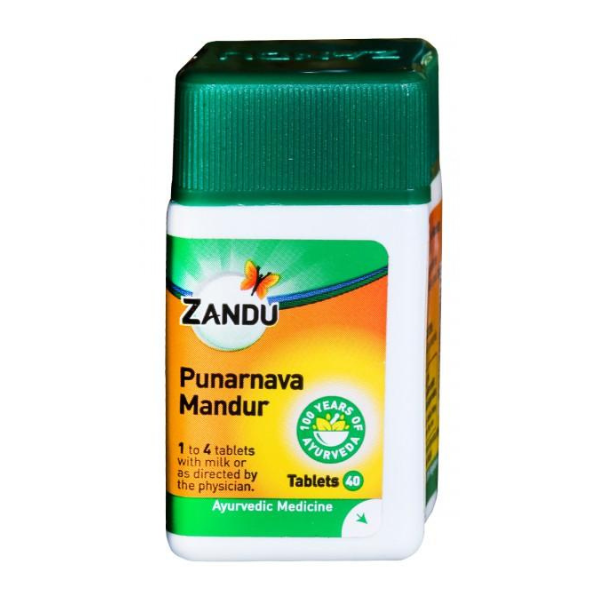 PUNARNAVA MANDUR TABLETS - Pack of 5(40 TABLETS Each)