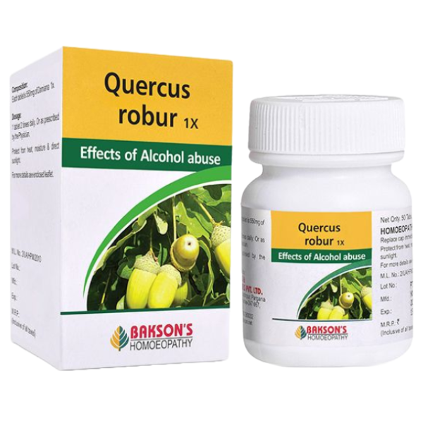 BAKSON'S HOMEOPATHY QUERCUS ROBUR TABLET 1X - PACK OF 2 (50 TABLETS EACH)