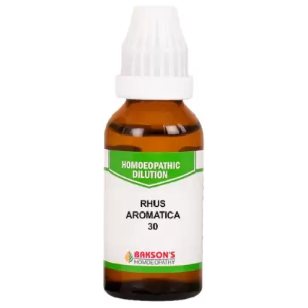 BAKSON'S HOMEOPATHY RHUS AROMATICA DILUTION 30 - PACK OF 4 (30 ML EACH)