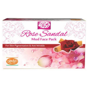 MEGHDOOT HERBAL ROSE SANDAL MUD FACE PACK - PACK OF 16 (25 GM EACH)